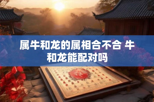 属牛和龙的属相合不合 牛和龙能配对吗