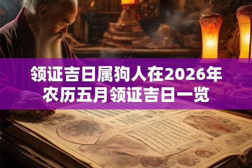 领证吉日属狗人在2026年农历五月领证吉日一览
