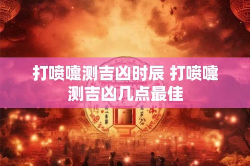 打喷嚏测吉凶时辰 打喷嚏测吉凶几点最佳