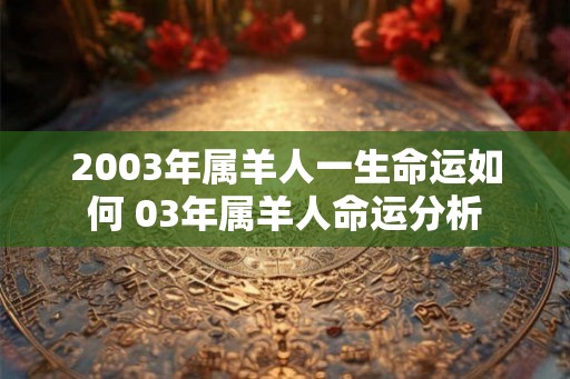 2003年属羊人一生命运如何 03年属羊人命运分析 2003年属羊人一生命运如何 03年属羊人命运分析