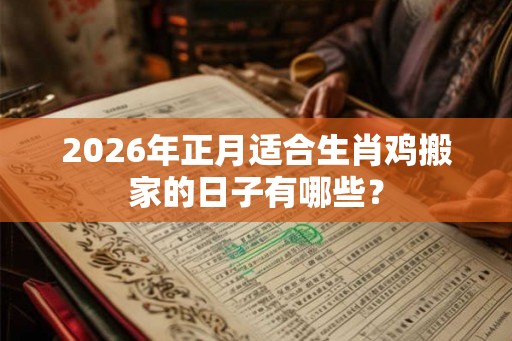 2026年正月适合生肖鸡搬家的日子有哪些？