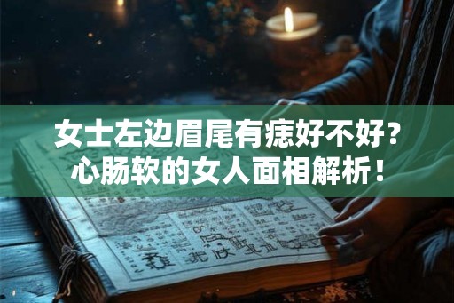 女士左边眉尾有痣好不好？心肠软的女人面相解析！