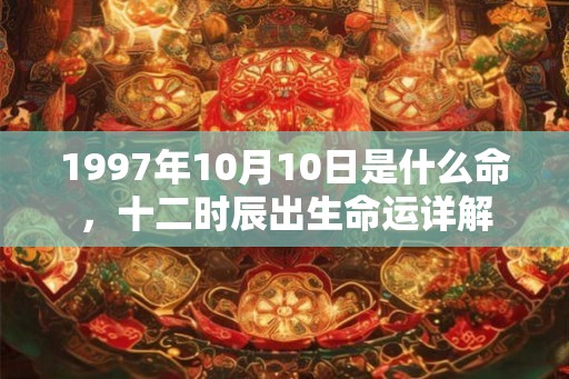 1997年10月10日是什么命，十二时辰出生命运详解