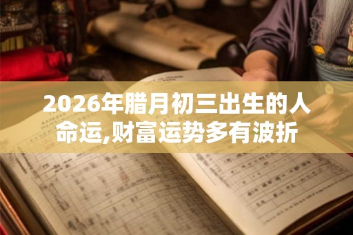 2026年腊月初三出生的人命运,财富运势多有波折