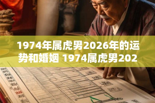 1974年属虎男2026年的运势和婚姻 1974属虎男2026运势与婚姻如何 1974年属虎男2026年的运势和婚姻 1974属虎男2026运势与婚姻如何