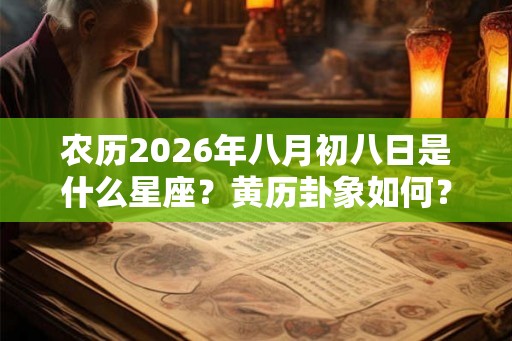 农历2026年八月初八日是什么星座?黄历卦象如何? 农历2026年八月初八日是什么星座?黄历卦象如何?
