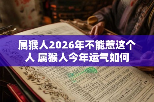 属猴人2026年不能惹这个人 属猴人今年运气如何 属猴人2026年不能惹这个人 属猴人今年运气如何