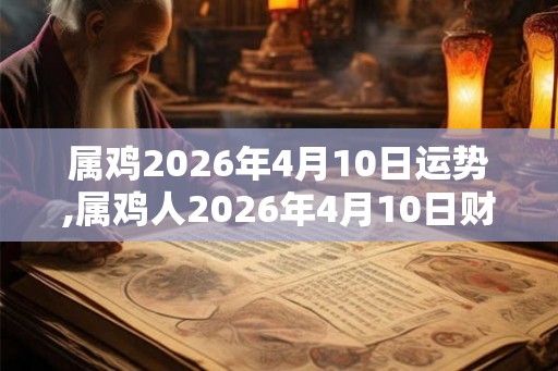 属鸡2026年4月10日运势,属鸡人2026年4月10日财运,生肖鸡2026年4月10日运势