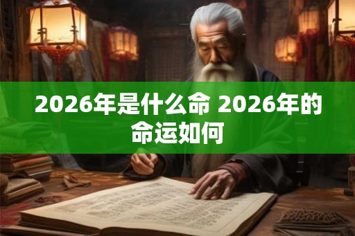 2026年是什么命 2026年的命运如何