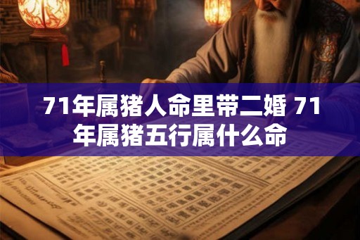 71年属猪人命里带二婚 71年属猪五行属什么命