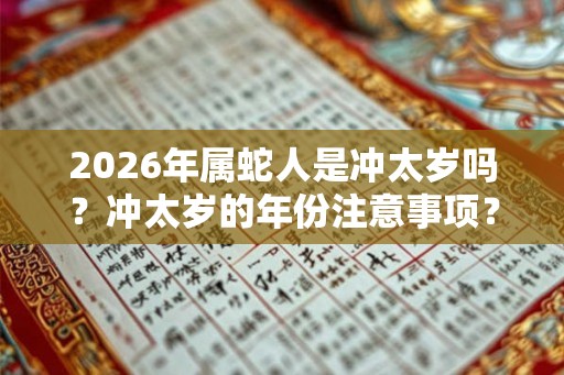 2026年属蛇人是冲太岁吗？冲太岁的年份注意事项？