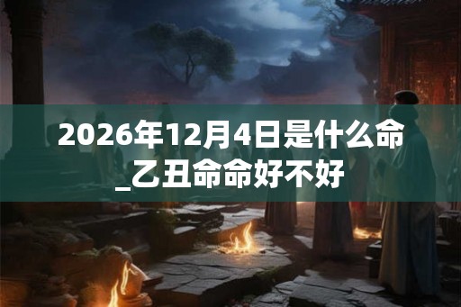 2026年12月4日是什么命_乙丑命命好不好