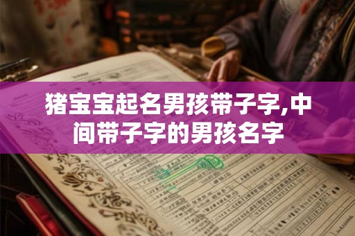 猪宝宝起名男孩带子字,中间带子字的男孩名字