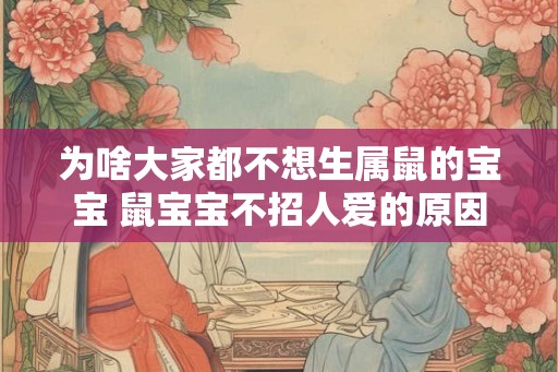 为啥大家都不想生属鼠的宝宝 鼠宝宝不招人爱的原因