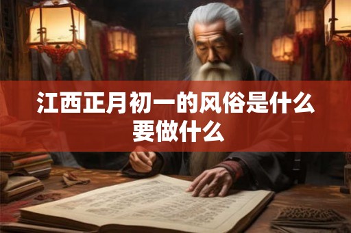 江西正月初一的风俗是什么 要做什么