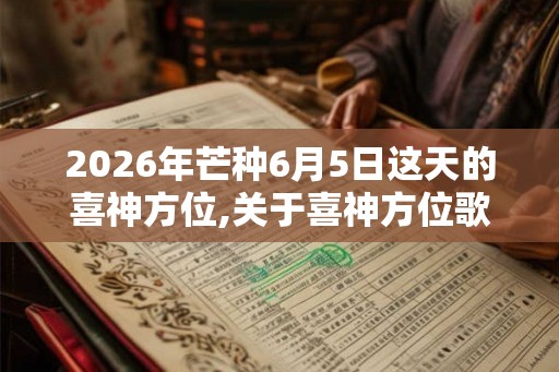 2026年芒种6月5日这天的喜神方位,关于喜神方位歌解析