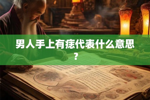 男人手上有痣代表什么意思? 男人手上有痣代表什么意思?