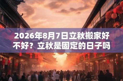 2026年8月7日立秋搬家好不好？立秋是固定的日子吗？