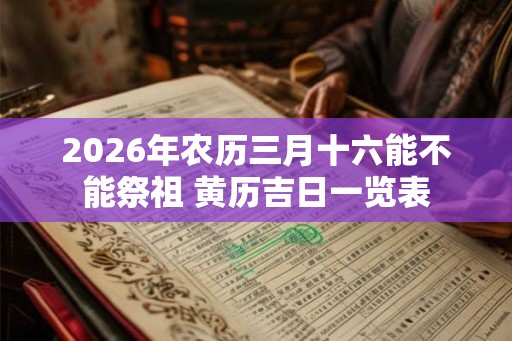 2026年农历三月十六能不能祭祖 黄历吉日一览表
