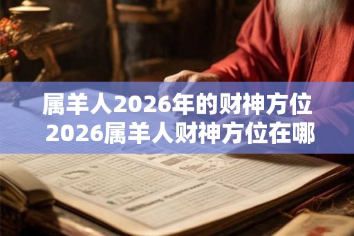 属羊人2026年的财神方位 2026属羊人财神方位在哪