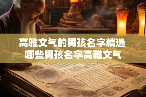 高雅文气的男孩名字精选 哪些男孩名字高雅文气