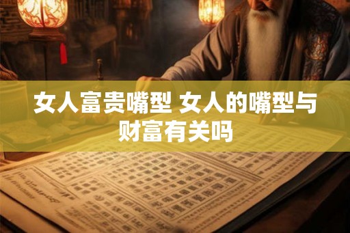女人富贵嘴型 女人的嘴型与财富有关吗