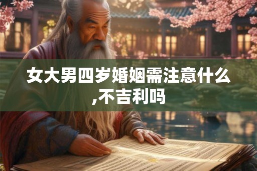 女大男四岁婚姻需注意什么,不吉利吗