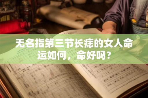 无名指第三节长痣的女人命运如何，命好吗？