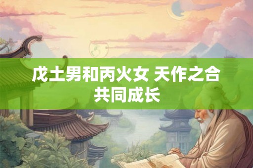 戊土男和丙火女 天作之合共同成长