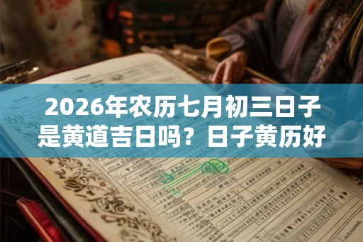 2026年农历七月初三日子是黄道吉日吗？日子黄历好不好？