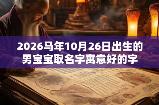 2026马年10月26日出生的男宝宝取名字寓意好的字