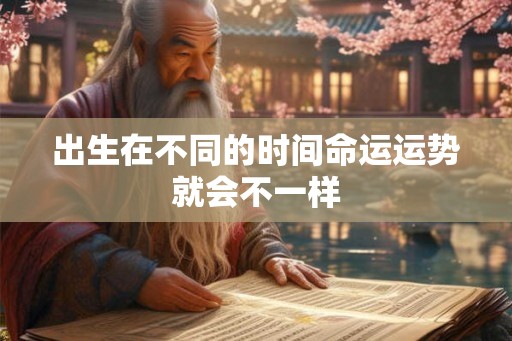 出生在不同的时间命运运势就会不一样