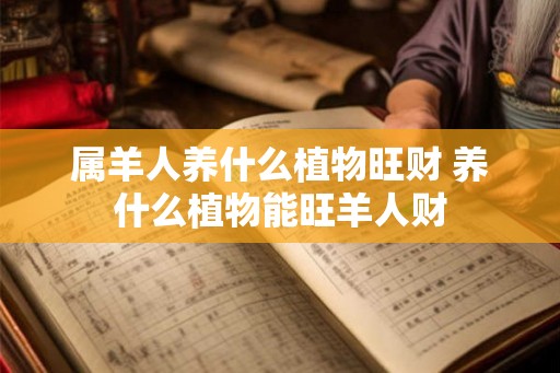 属羊人养什么植物旺财 养什么植物能旺羊人财 属羊人养什么植物旺财 养什么植物能旺羊人财