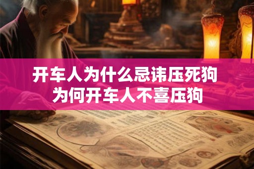 开车人为什么忌讳压死狗 为何开车人不喜压狗