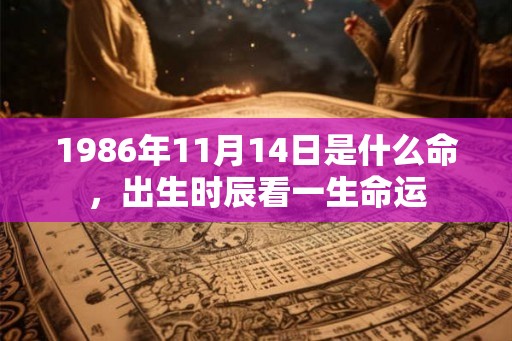 1986年11月14日是什么命，出生时辰看一生命运
