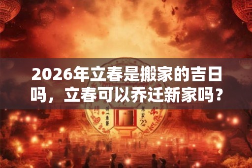 2026年立春是搬家的吉日吗，立春可以乔迁新家吗？