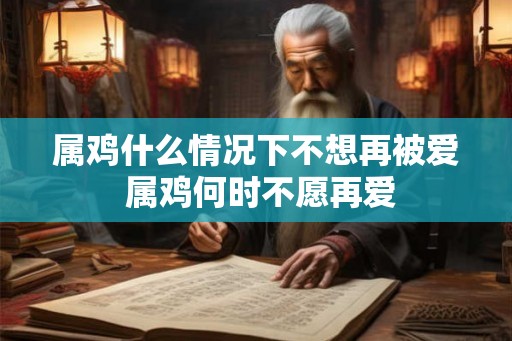 属鸡什么情况下不想再被爱 属鸡何时不愿再爱