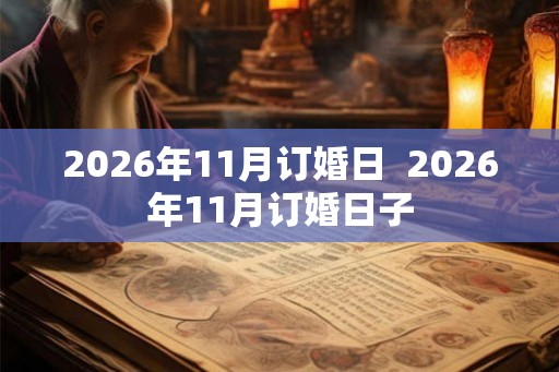 2026年11月订婚日  2026年11月订婚日子