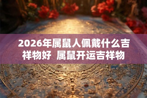 2026年属鼠人佩戴什么吉祥物好  属鼠开运吉祥物