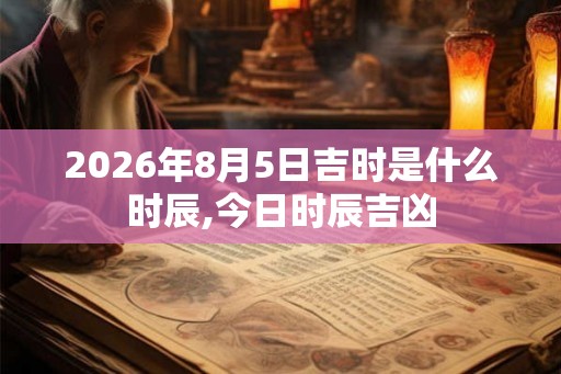 2026年8月5日吉时是什么时辰,今日时辰吉凶