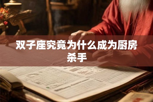 双子座究竟为什么成为厨房杀手