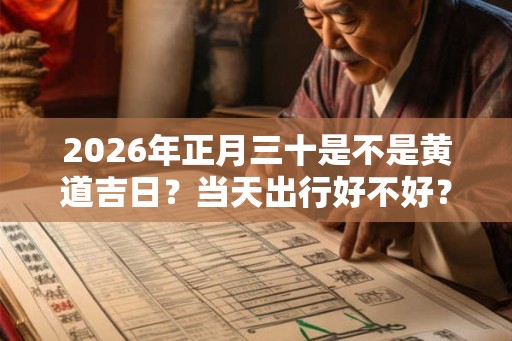 2026年正月三十是不是黄道吉日？当天出行好不好？