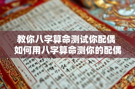 教你八字算命测试你配偶 如何用八字算命测你的配偶