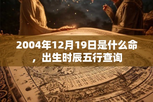 2004年12月19日是什么命,出生时辰五行查询 2004年12月19日是什么命,出生时辰五行查询