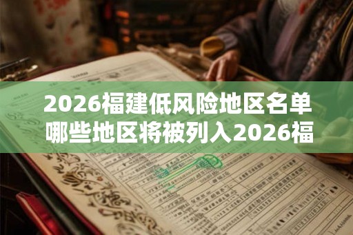 2026福建低风险地区名单 哪些地区将被列入2026福建低风险名单