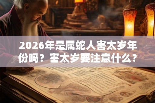 2026年是属蛇人害太岁年份吗？害太岁要注意什么？