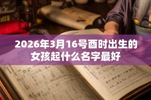 2026年3月16号酉时出生的女孩起什么名字最好
