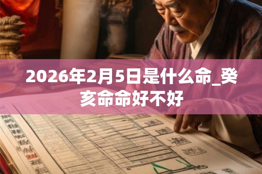 2026年2月5日是什么命_癸亥命命好不好