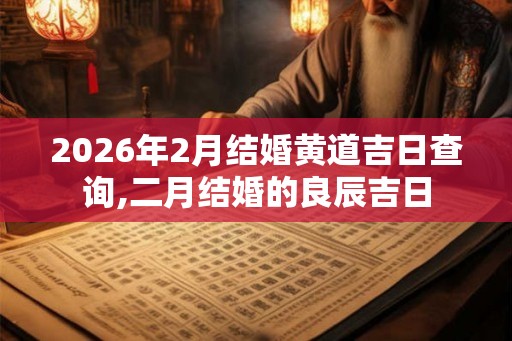 2026年2月结婚黄道吉日查询,二月结婚的良辰吉日