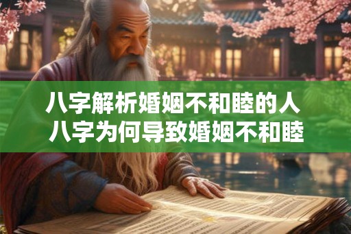 八字解析婚姻不和睦的人 八字为何导致婚姻不和睦